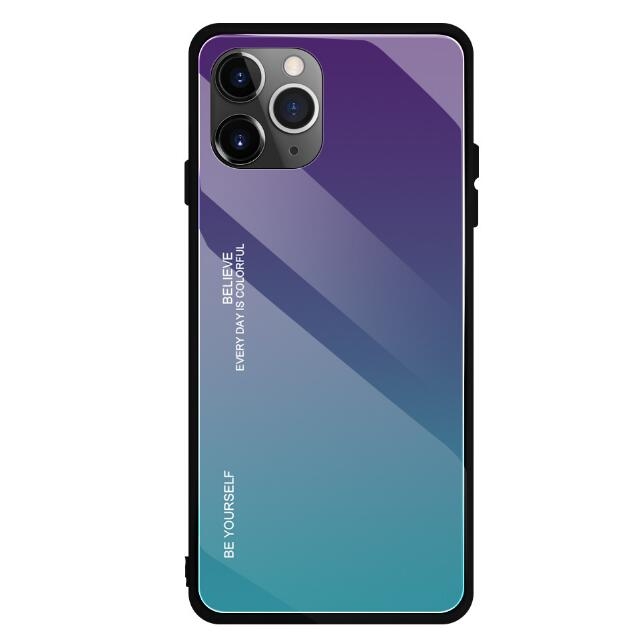 iPhone 11 Pro Max Changing Color tempered glass hard Case