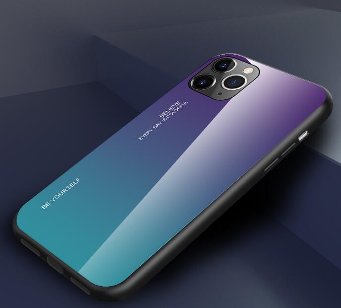 iPhone 11 Pro Max Changing Color tempered glass hard Case
