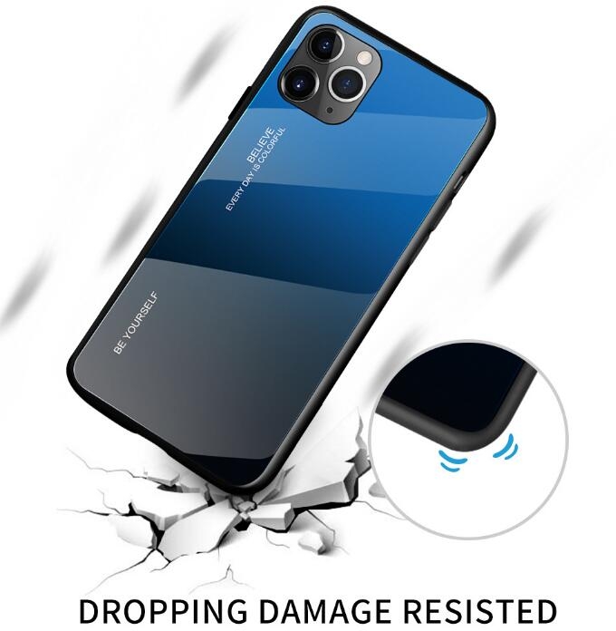 iPhone 11 Pro Max Changing Color tempered glass hard Case