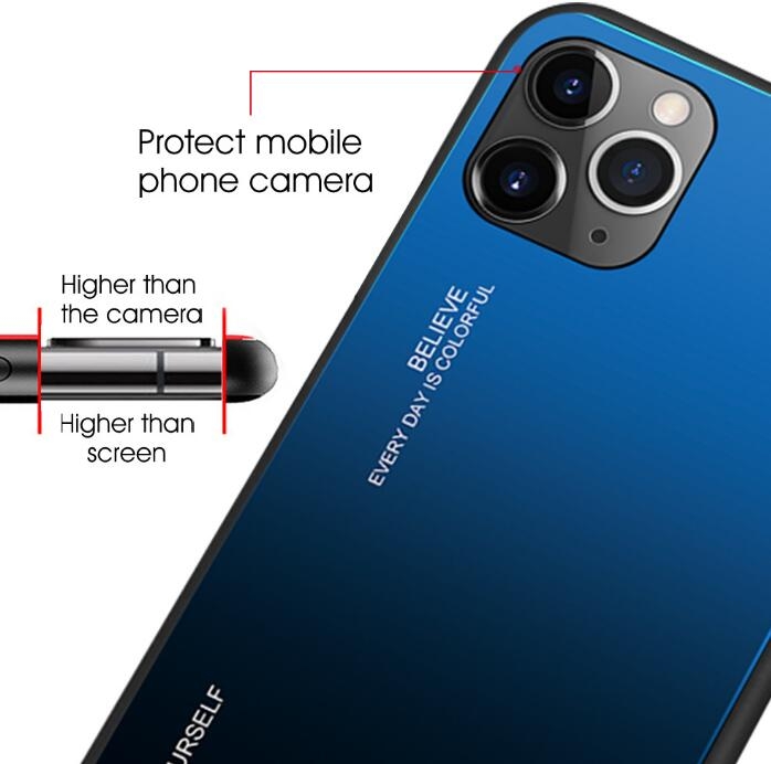 iPhone 11 Pro Max Changing Color tempered glass hard Case