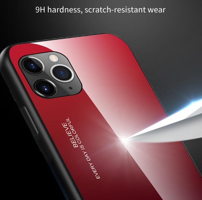 iPhone 11 Pro Max Changing Color tempered glass hard Case
