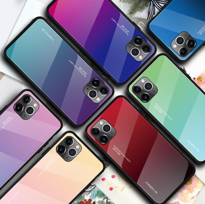 iPhone 11 Pro Max Changing Color tempered glass hard Case