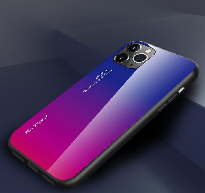 iPhone 11 Pro Max Changing Color tempered glass hard Case