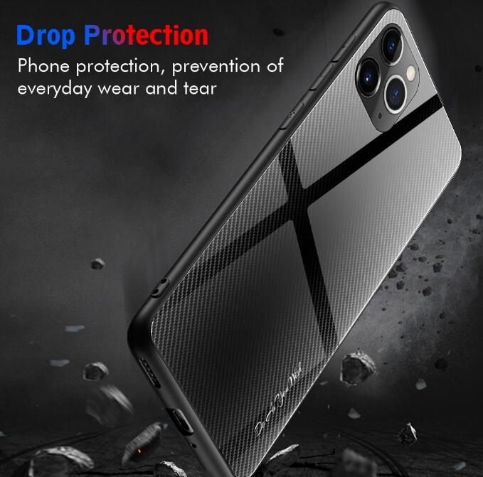 iPhone 11 Pro Max Case Hybrid Thin Hard Glass Back Shockproof Cover iPhone 11 Pro Max Case Hybrid Thin Hard Glass Back Shockproof Cover