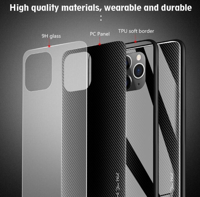 iPhone 11 Pro Max Case Hybrid Thin Hard Glass Back Shockproof Cover iPhone 11 Pro Max Case Hybrid Thin Hard Glass Back Shockproof Cover
