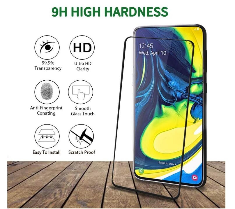 Samsung Galaxy A80 Full Screen Tempered Glass Screen Protector Film
