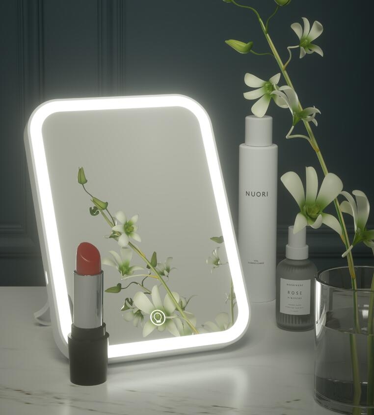 LED Lighted Makeup Mirror Rechargeable Lights