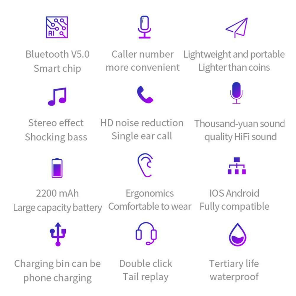 Wireless Bluetooth 5.0 Stereo Earphone Wireless Bluetooth 5.0 Stereo Earphone