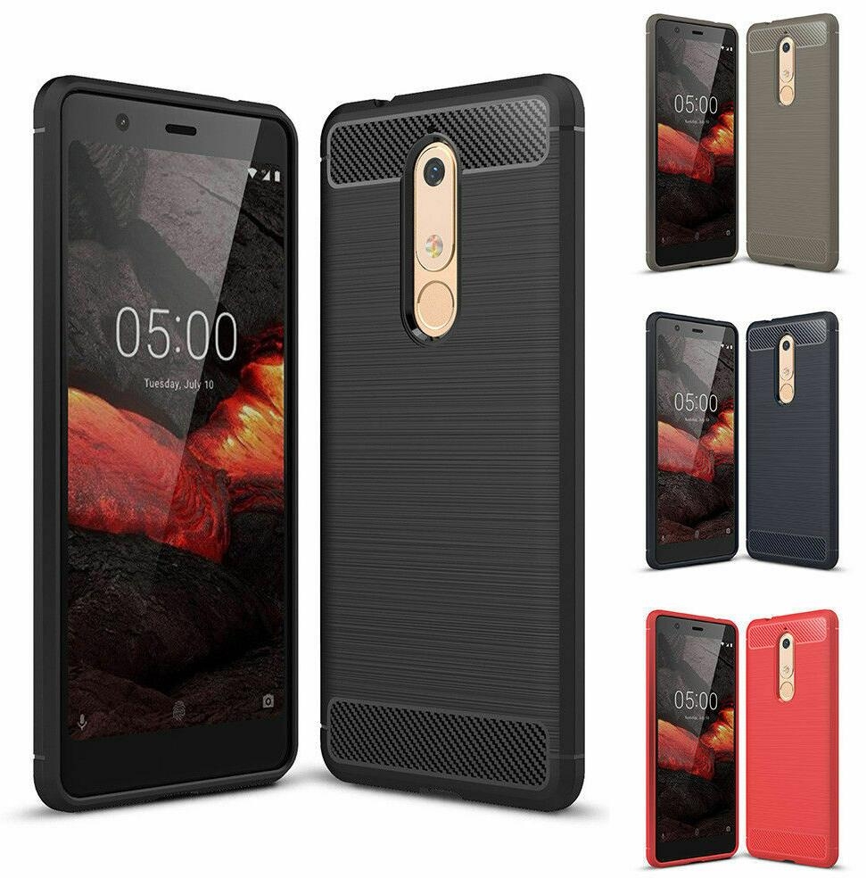 Nokia 5.1 case rugged case with carbon fiber