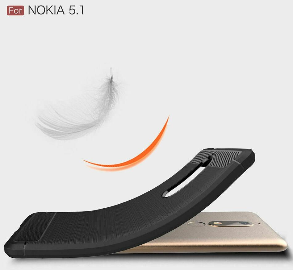 Nokia 5.1 case rugged case with carbon fiber