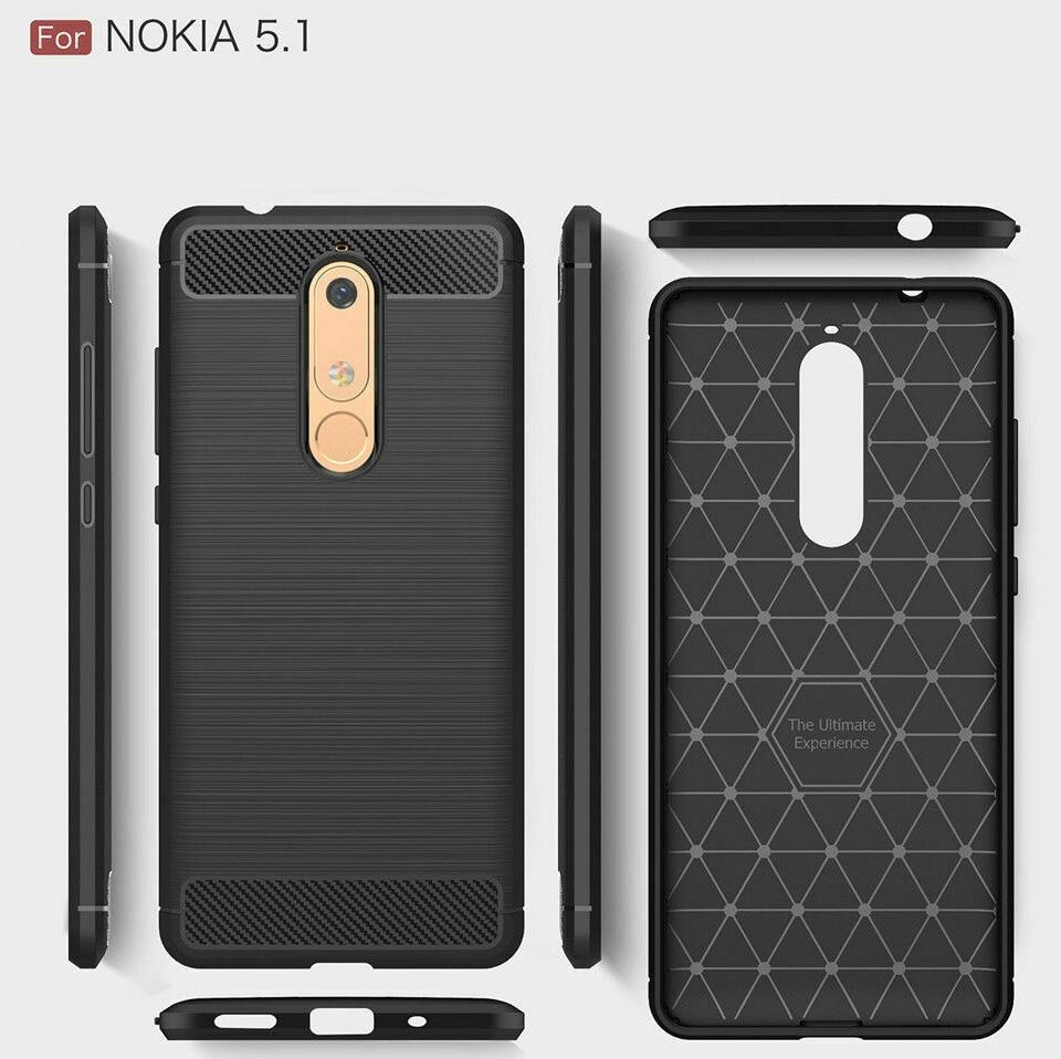 Nokia 5.1 case rugged case with carbon fiber