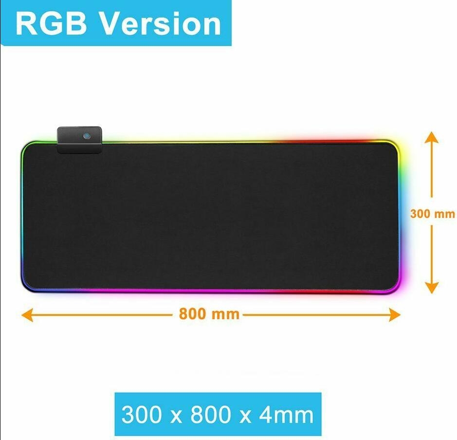 Mouse Pad RGB Gaming Large Gamer Led Computer Big Mat Backlight Laptop