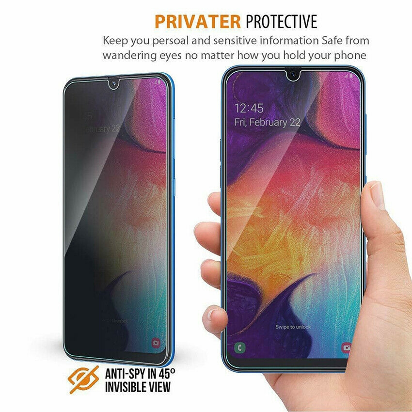 Samsung Galaxy A30 Glass Screen Protector Privacy Anti-Spy Samsung Galaxy A30 Glass Screen Protector Privacy Anti-Spy