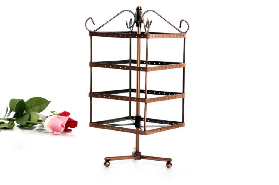 Earring Holder 4-Tier Rotating Earing Display Stand - 96 Holes