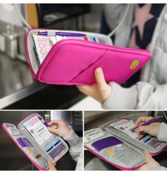 Travel  Wallet Passport Holder Organiser Bag