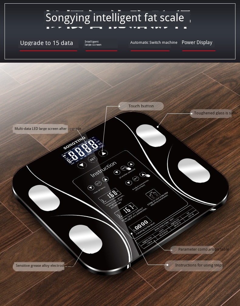 Smart Weight Scale Fat Scale LED