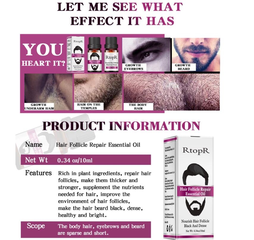 Hair Follicle Repair Oil Men Styling Moustache Oil Hair