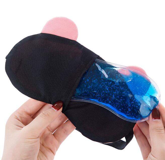 Cartoon eye sleep mask with cold gel pad