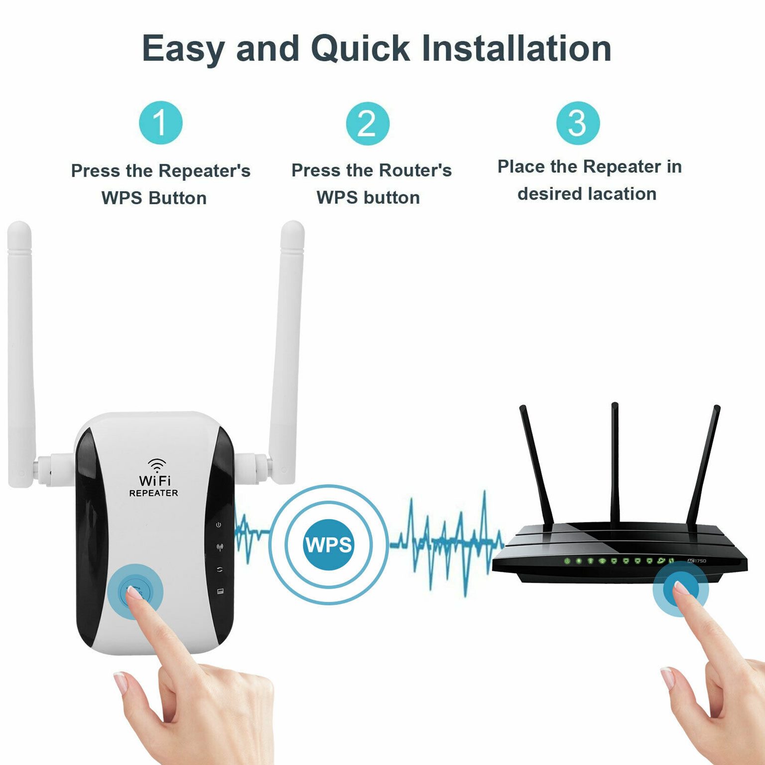 WiFi Extender Repeater Booster 300Mbps WiFi Extender Repeater Booster 300Mbps