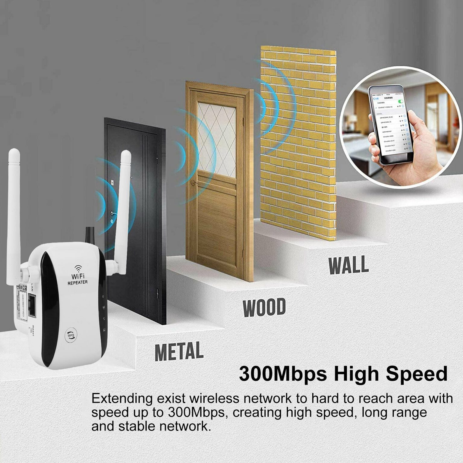 WiFi Extender Repeater Booster 300Mbps WiFi Extender Repeater Booster 300Mbps