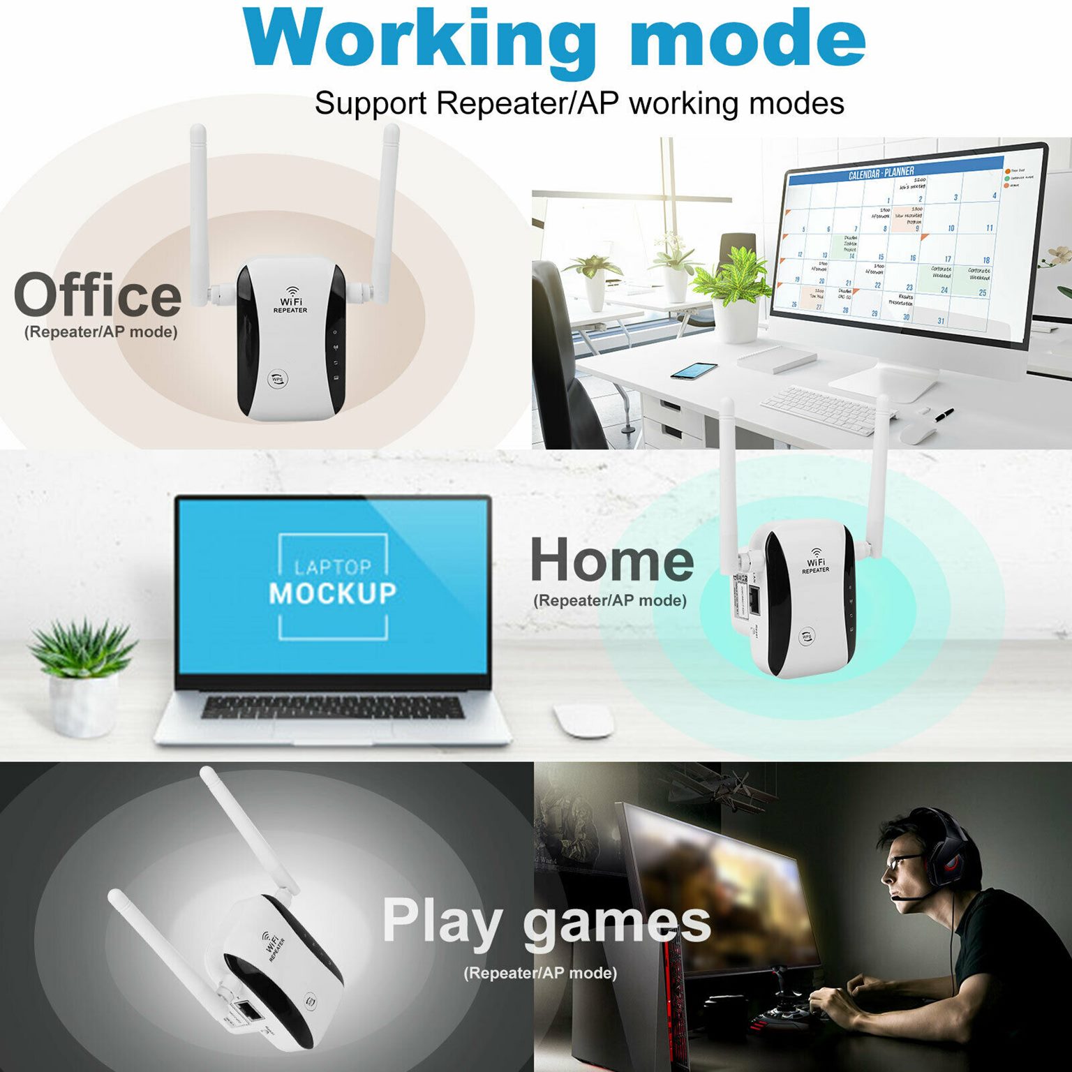 WiFi Extender Repeater Booster 300Mbps WiFi Extender Repeater Booster 300Mbps
