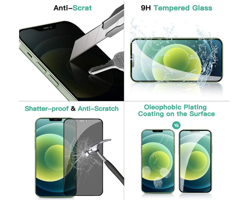 iPhone 12 Pro Max Privacy Tempered Glass Screen Protector