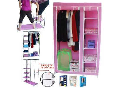 Portable Double Wardrobe Big Clothing Closet Portable Double Wardrobe Big Clothing Closet
