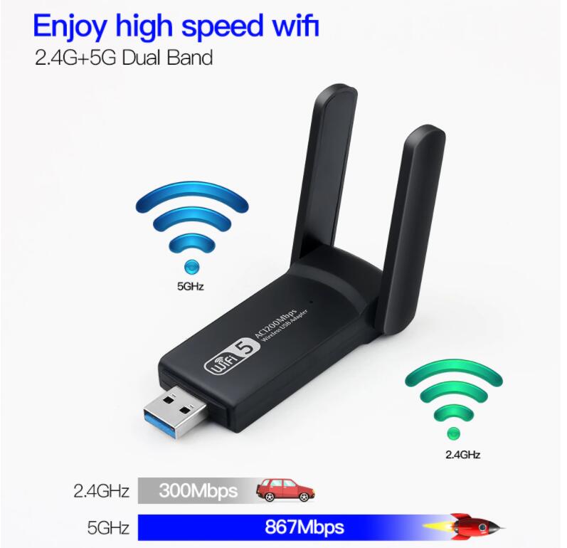 USB Dual Band Wireless Wifi Network Adapter
