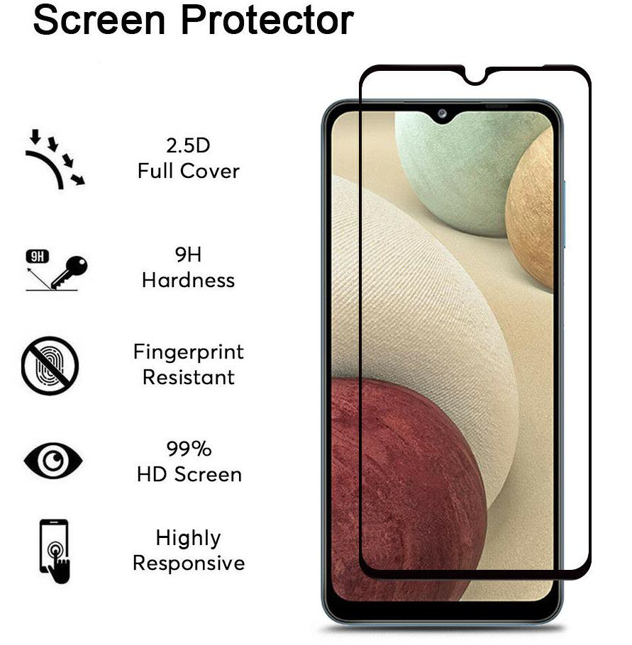Samsung Galaxy A02S Full Screen Tempered Glass Screen Protector