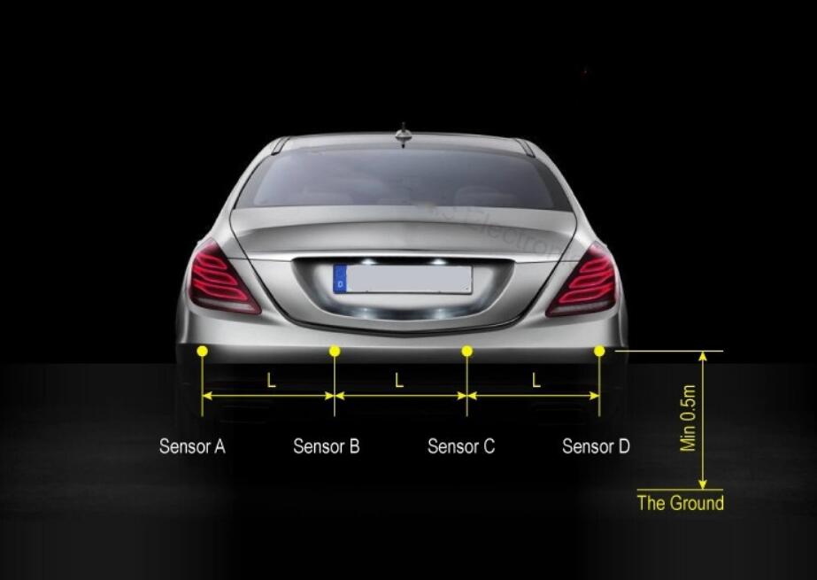 Car Parking Reversing Radar Guiding 4 Sensors Car Parking Reversing Radar Guiding 4 Sensors