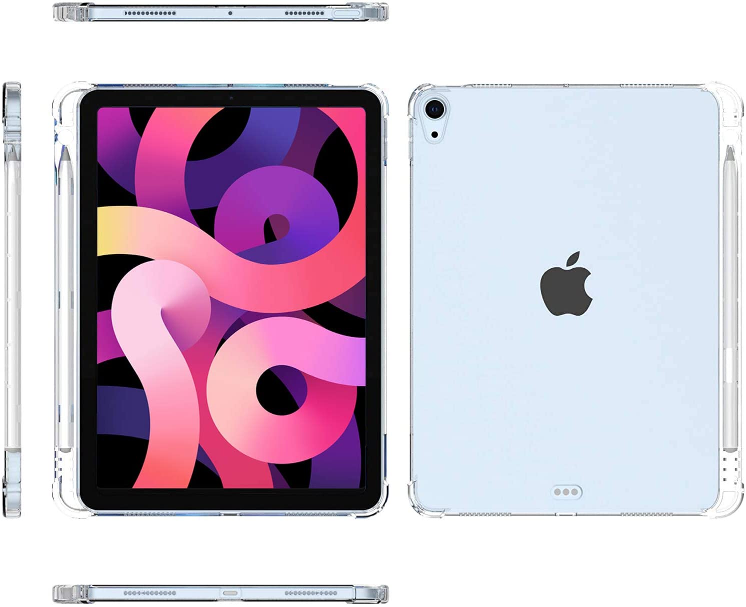 iPad Air 4 iPad Air 5 10.9 Clear Case with Pencil Holder