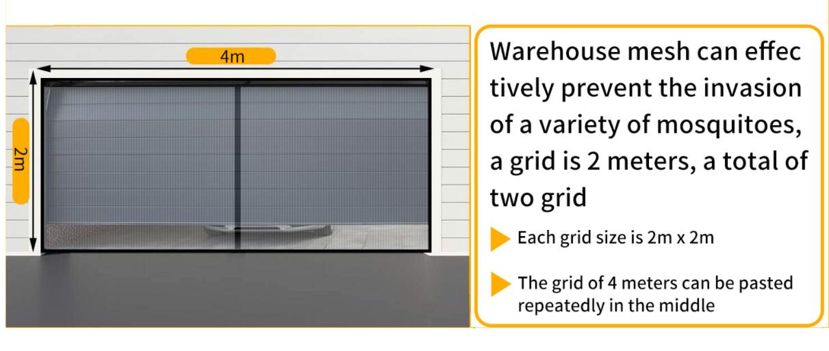 Double Garage Door Screen Net Anti Fly