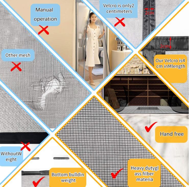Double Garage Door Screen Net Anti Fly