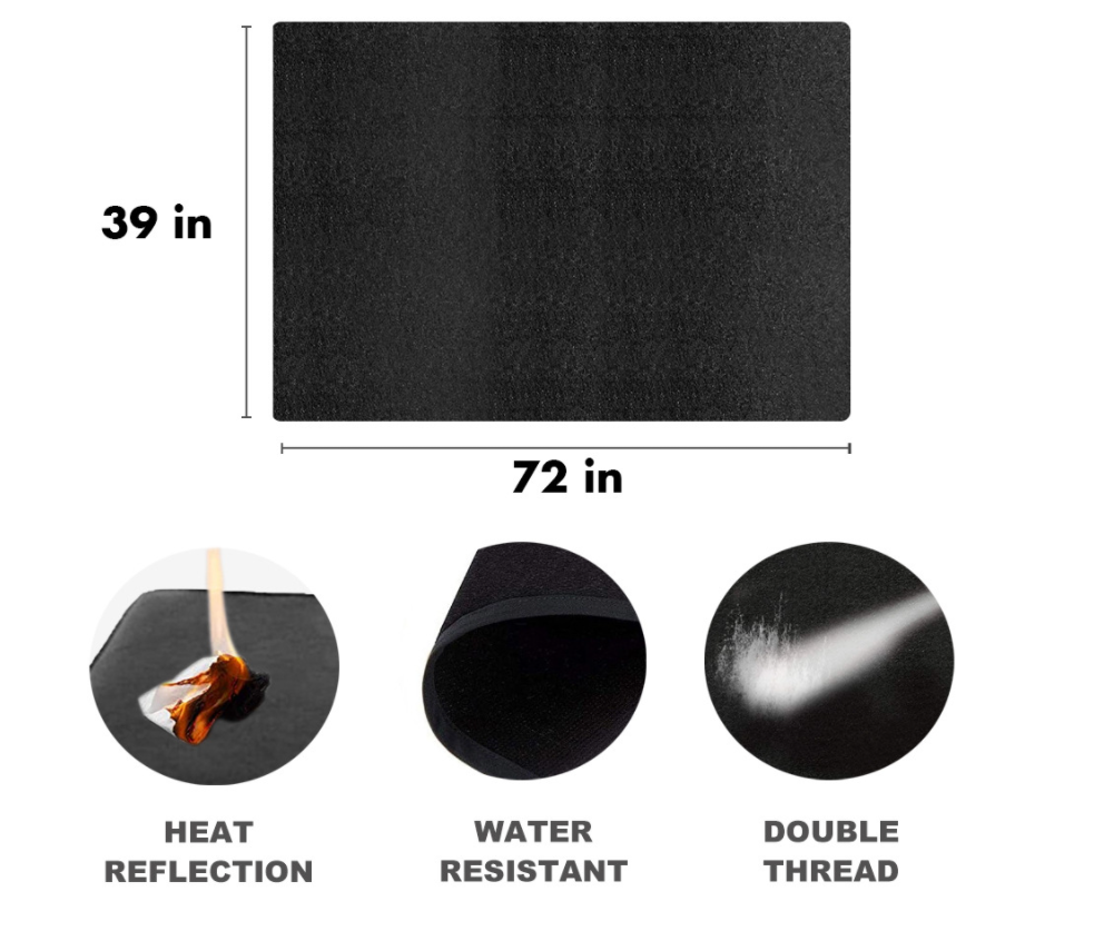 BBQ Fireproof Mat Firepad Cover 120 CM