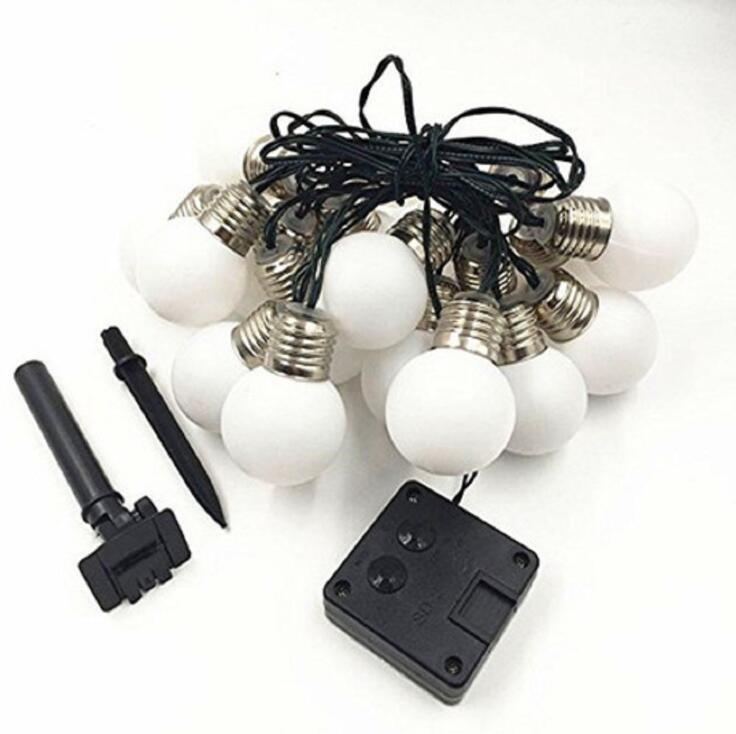 10 LED Solar Light Retro Bulb String Lights 1.5M
