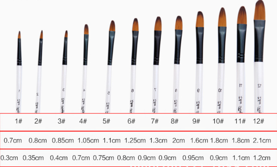 12 Pcs Art Painting Brushes