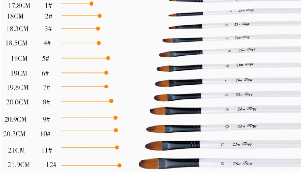12 Pcs Art Painting Brushes