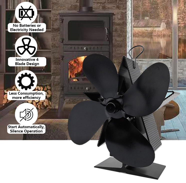 Heat Powered Stove Fan Fireplace Fan