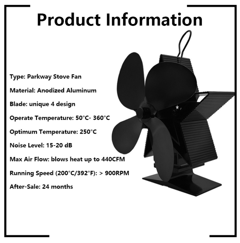Heat Powered Stove Fan Fireplace Fan