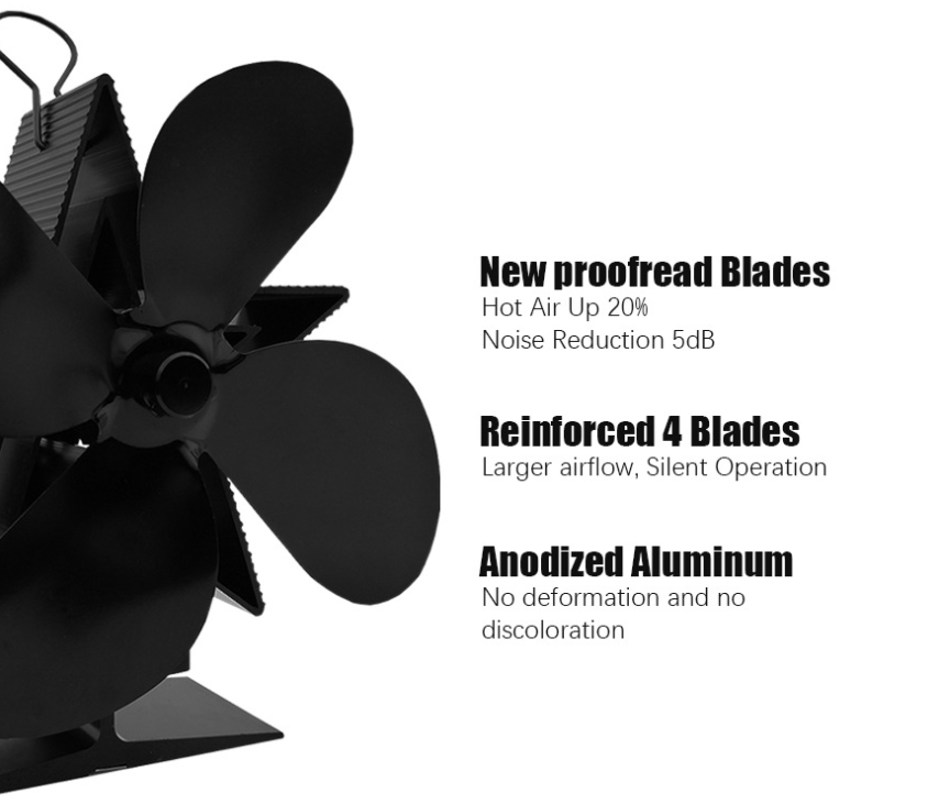 Heat Powered Stove Fan Fireplace Fan