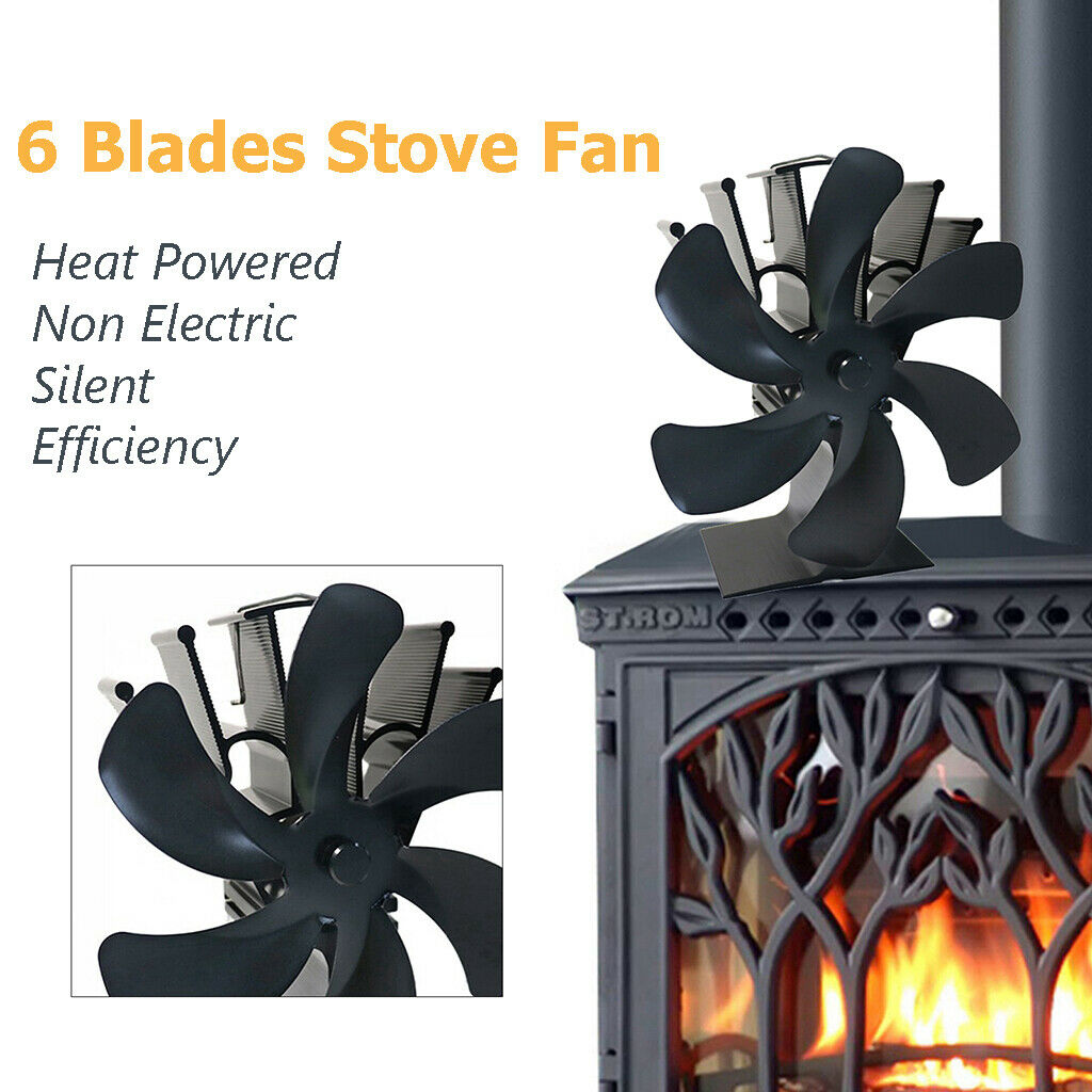 Heat Powered Stove Fan Fireplace Fan 6 Blades Heat Powered Stove Fan Fireplace Fan 6 Blades