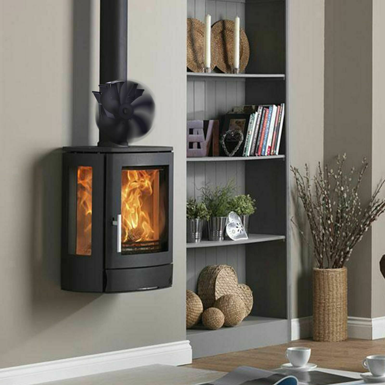 Heat Powered Stove Fan Fireplace Fan 6 Blades Heat Powered Stove Fan Fireplace Fan 6 Blades