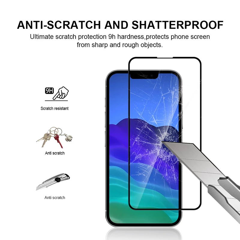 iPhone 13 Pro Max Tempered Glass Screen Protector FULL Screen