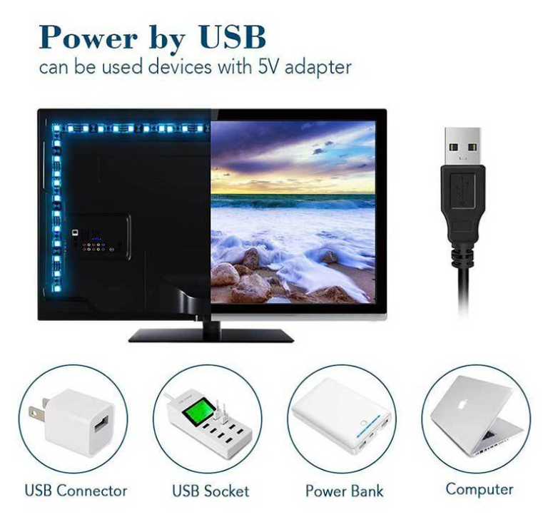 Waterproof LED Strip Light RGB Bluetooth Control 3M
