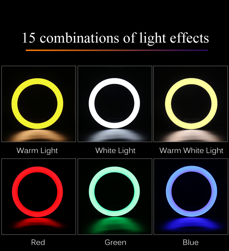 LED Selfie RGB Ring Light with Tripod Stand 2M LED Selfie RGB Ring Light with Tripod Stand 2M