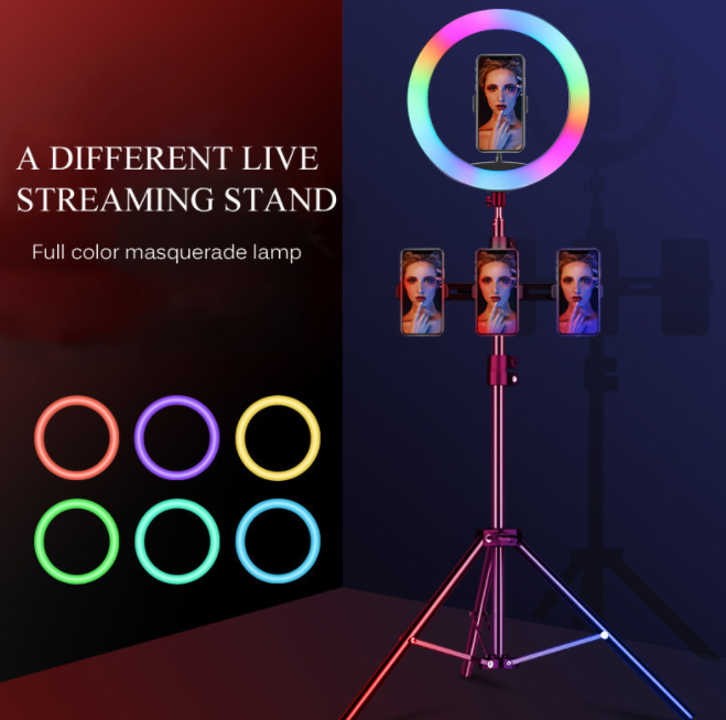 LED Selfie RGB Ring Light with Tripod Stand 2M LED Selfie RGB Ring Light with Tripod Stand 2M
