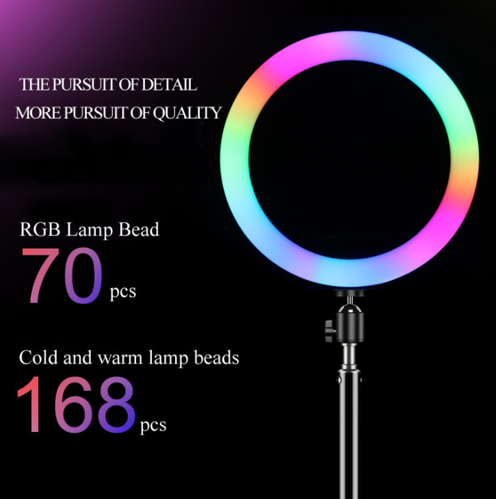 LED Selfie RGB Ring Light with Tripod Stand 2M LED Selfie RGB Ring Light with Tripod Stand 2M