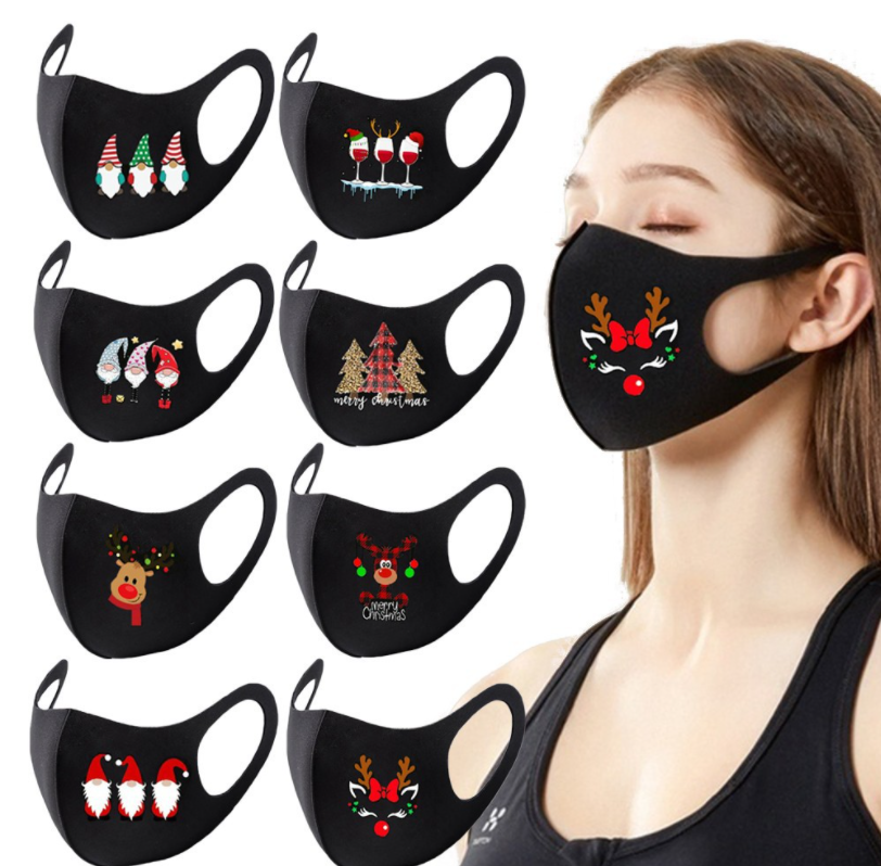 Reusable Face Mask Washable Xmas Pattern Adult Reusable Face Mask Washable Xmas Pattern Adult