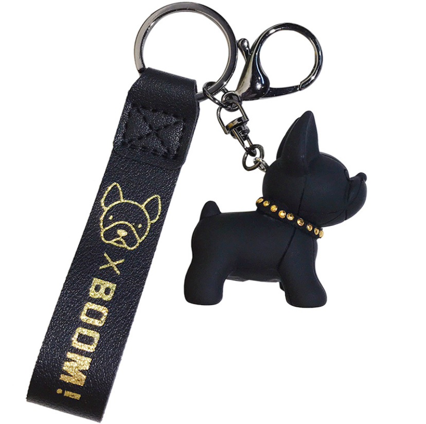 Key Ring Bull Dog Black