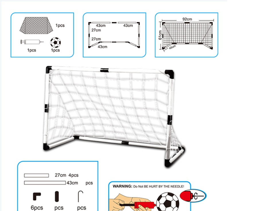 Mini Football Soccer Goal Post Net Set -92CM